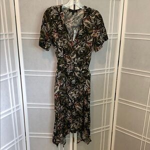 Banana Republic Jungle Tiger Print Wrap Sundress 4P